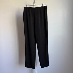 Sigrid Olsen Essentials sz 6 Black Pull-On Tapered Pants